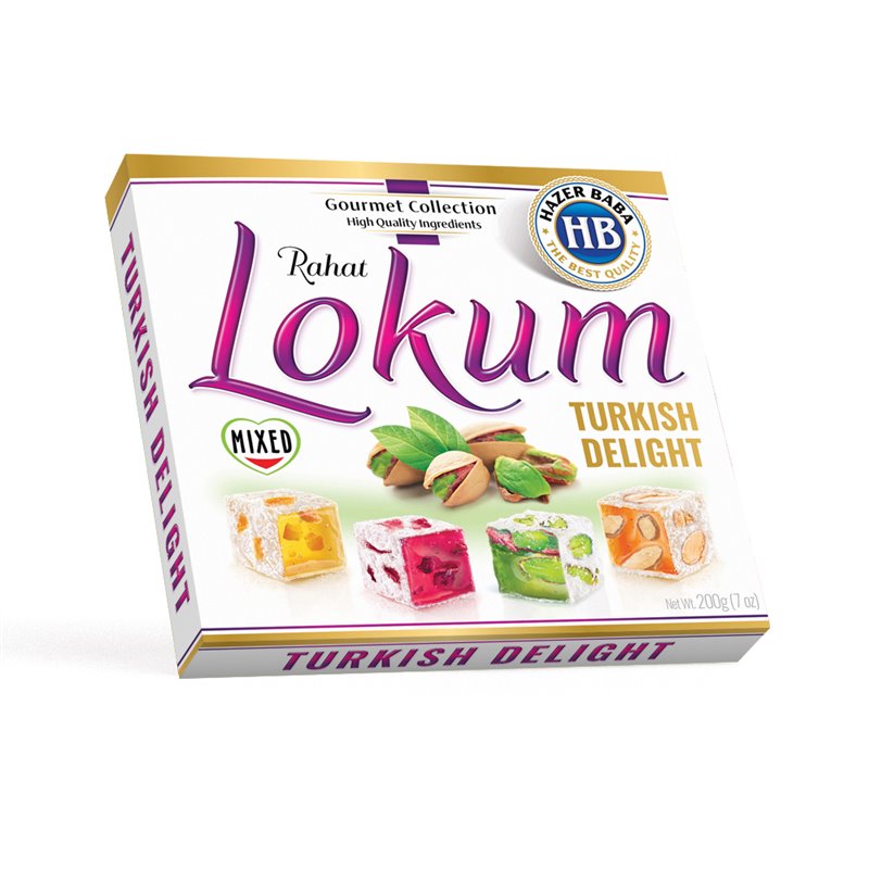 Limonlu, Güllü, Antep Fıstıklı, Karamel ve Bademli Lokum