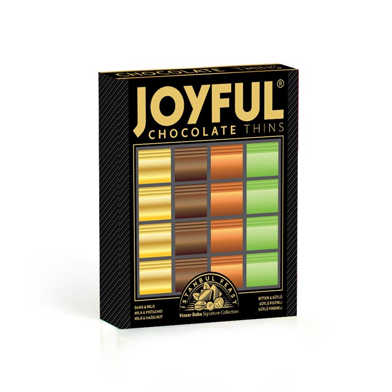 Joyful Chocolate Thins with Pistachio and Hazelnut